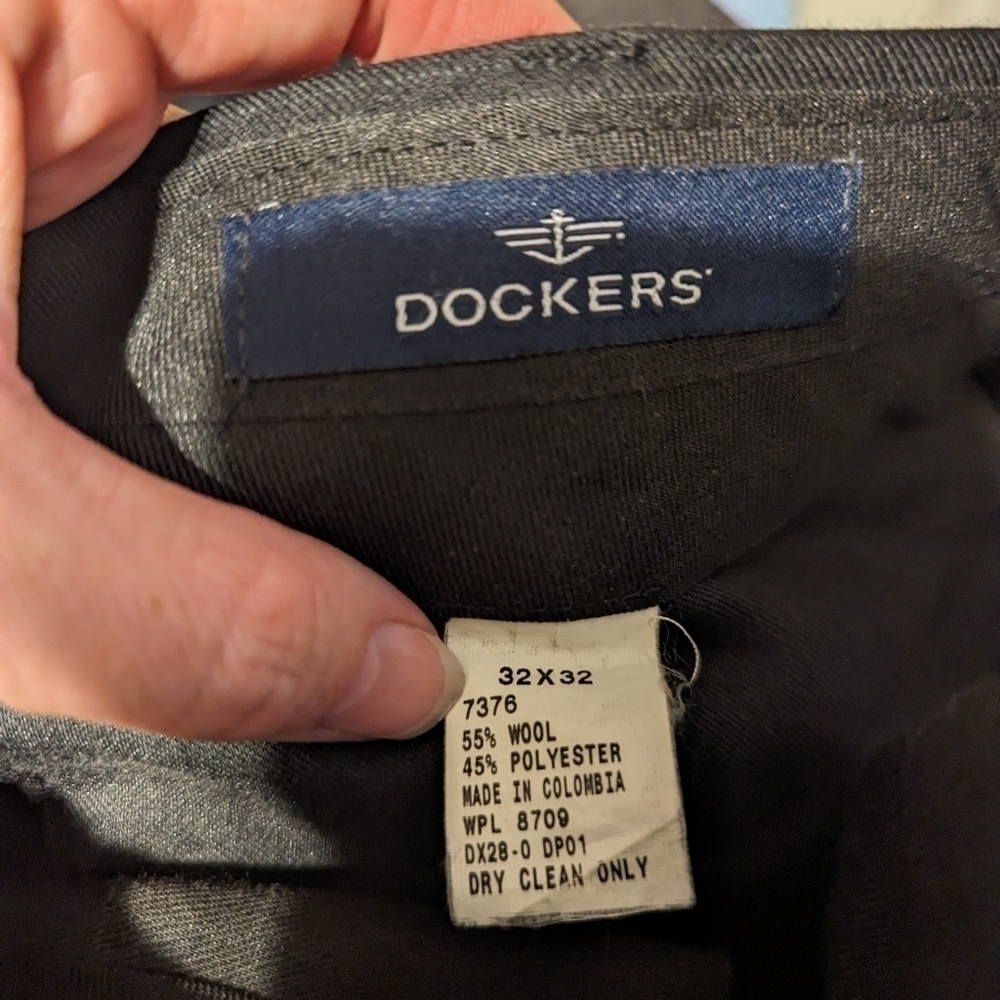 Dockers Black pinned stripe dress pants